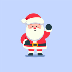 Classic Santa Claus Vector with Adorable Gift Boxes for elements, sticker and clipart
