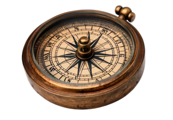 a close-up of a compass. 