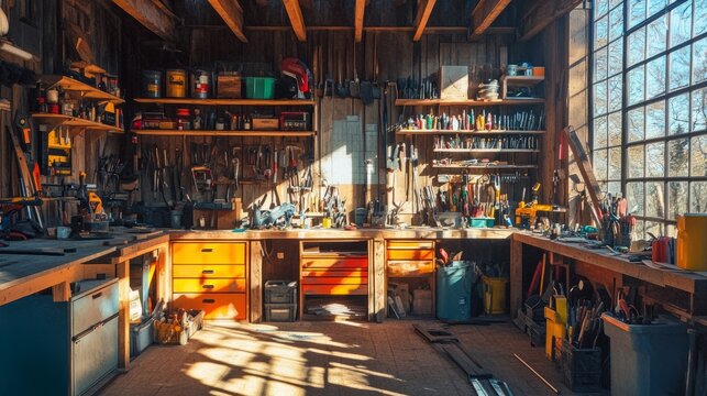 Organized Workshop Interior