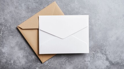 White Envelope on Brown Envelope