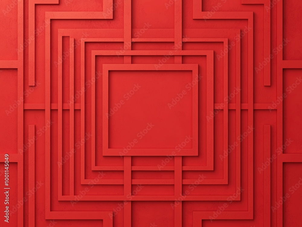 Poster vibrant red abstract square pattern texture