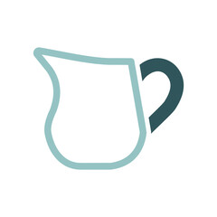 Creamer jug vector icon. Dairy product sign