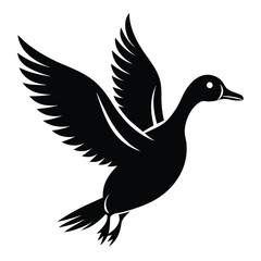 Solid color Muscovy Duck animal vector design