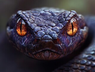 Close-Up of a Snake's Eye: A Glimpse into the Wild