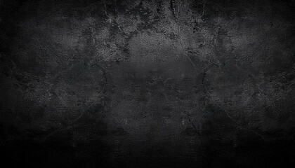 Fototapeta premium Black anthracite dark gray grey grunge old aged retro vintage stone concrete cement blackboard chalkboard wall floor texture, with cracks - Abstract background banner pattern design template..