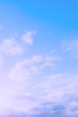 Morning sky background in pastel tones, dramatic morning sky in pastel tones, vast panoramic morning sky with soft pink clouds