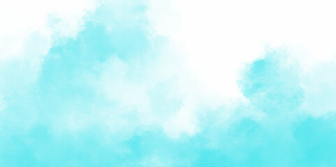 Abstract white and blue isolated cloud cumulus clouds. blue aquarelle painted realistic fog or mist smoky textured canvas design. White and ash messy wall stucco texture background.