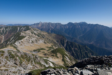 笠から槍穂高連峰