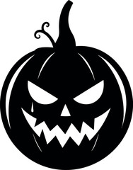 halloween pumpkins on white background