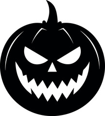 halloween pumpkins on white background