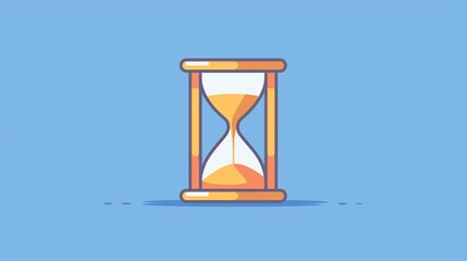 Minimalist hourglass illustration representing the flow of time