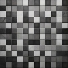 Gray white anthracite black vintage retro geometric square mosaic motif cement tiles texture background banner panorama