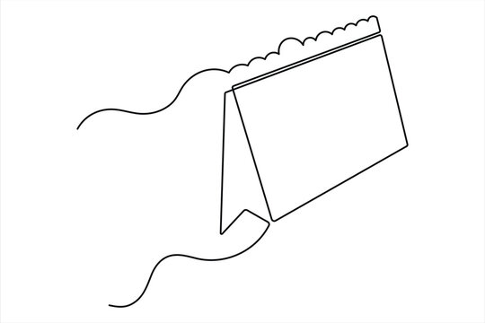 recommend clip art: Single line art table calendar Month Date continuous drawing of outline vector illustration
                    