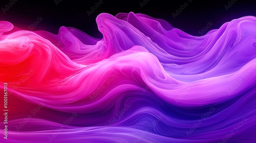 Poster dynamic color waves swirling in a tempestuous formation, capturing the essence of a vibrant storm, w