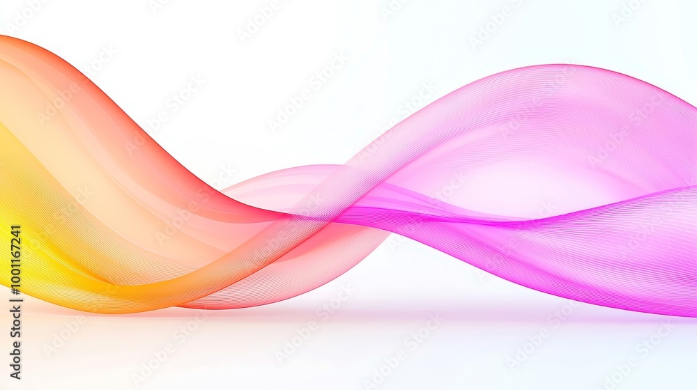 Poster vibrant abstract wave design, a dynamic composition of flowing colors and shapes, ideal for digital 