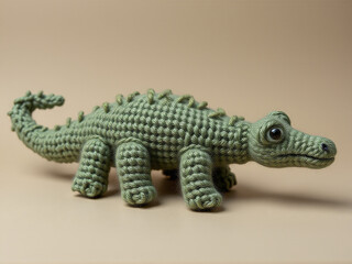 Fototapeta premium crocodiles made by wool