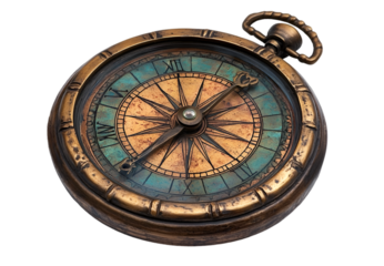 a close-up of a compass. 