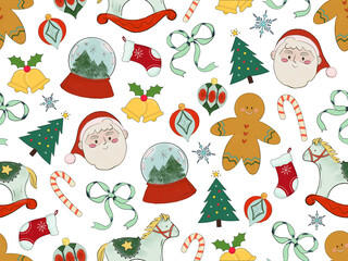 Doodle Cute christmas isolated 