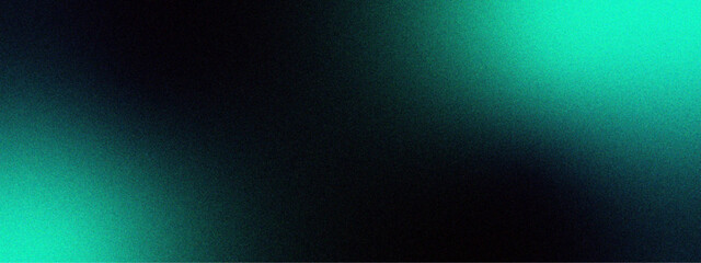Obraz premium Ombre gradient. Royal Green atoll color. Noise grain rough grungy. Black dark, light jade petrol Royal green. Texture with bright spots and Noise grain rough grungy.