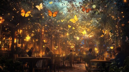 Obraz premium Enchanted Garden Evening