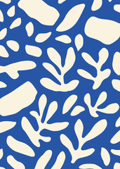 Abstract Blue Floral Pattern
