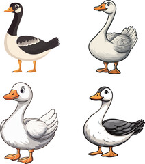 Cartoon Geese Characters