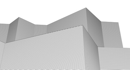Fototapeta premium ​​abstract architecture 3d illustration background 
