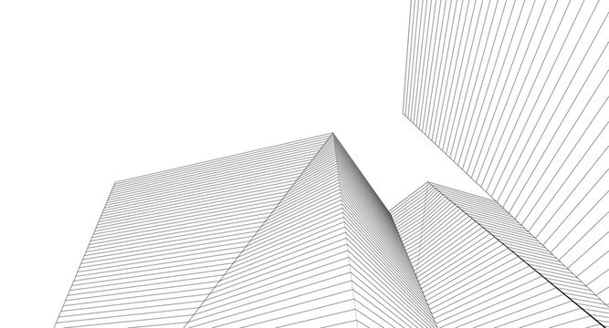 ​​abstract architecture 3d illustration background	
