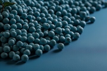 close up of blue beads