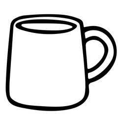 Tea pots and tea cups icon doodles