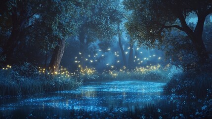 Enchanted Night Forest