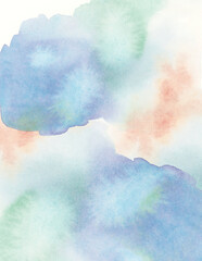 淡くて美しいアナログの水彩分離色の絵具で描いた背景のグラフィック素材