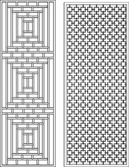 Vector sketch illustration of traditional ethnic vintage classic partition door backdrop design