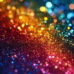 Rainbow sparkle wallpaper with bright glittering festive texture background