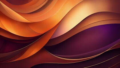 Fototapeta premium A vintage and elegant background in shades of dark orange, brown, and purple, with a gradient effect, enhanced by cherry gold tones. Ideal for design with themes of Halloween, Thanksgiving, or autumn