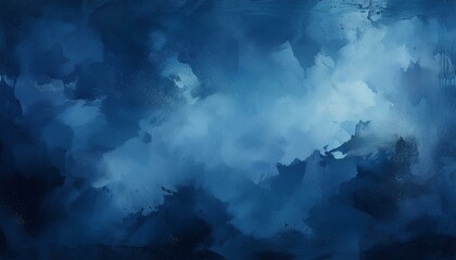 An abstract watercolor painting background showcases a grungy dark blue texture, ideal for banners or backgrounds, infusing designs with depth and character