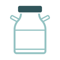 Milk barrel vector icon. Dairy product sign