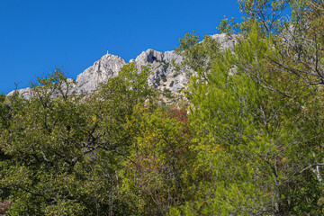 Sainte Victoire mountain in the light of an autumn afternoon