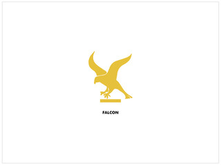 FALCON logo design ,vector, isolate template, illustration, which contain a brand identity .