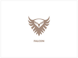 FALCON logo design ,vector, isolate template, illustration, which contain a brand identity .
