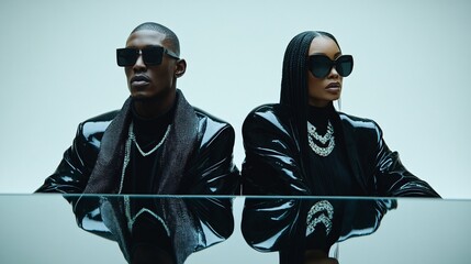 Business Team Analyzing Financial Data in Modern Office Setting