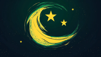 Independence Day Mauritania Logo Design illustration