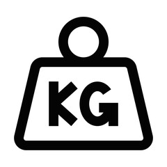 Vector illustration of a weight icon with 