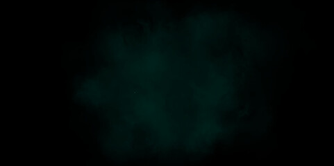 abstract cloud and vapor texture background. Black and Green smoke aquarelle smudge illustration smooth grungy smokey light pastel colors ink glow. Teal color powder explosion