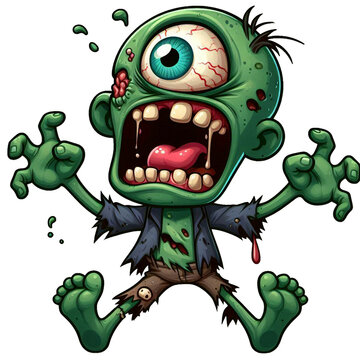 funny cartoon zombie
