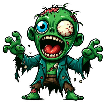 a cute zombie cartoon