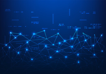 Technology background, orderly connected data technology with square elements, conveying data connection and technology innovation, suitable for IT and data analysis presentations.