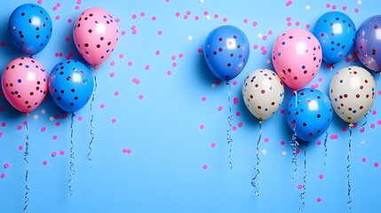 Party invitation for New Year's Eve featuring fireworks, balloons, and bold typography