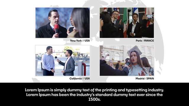 Fast-Paced Broadcasting Animated Title for Urgent News | Sleek and Dynamic News Templates for Television Channels