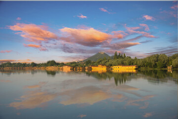 autumn landscape with lake